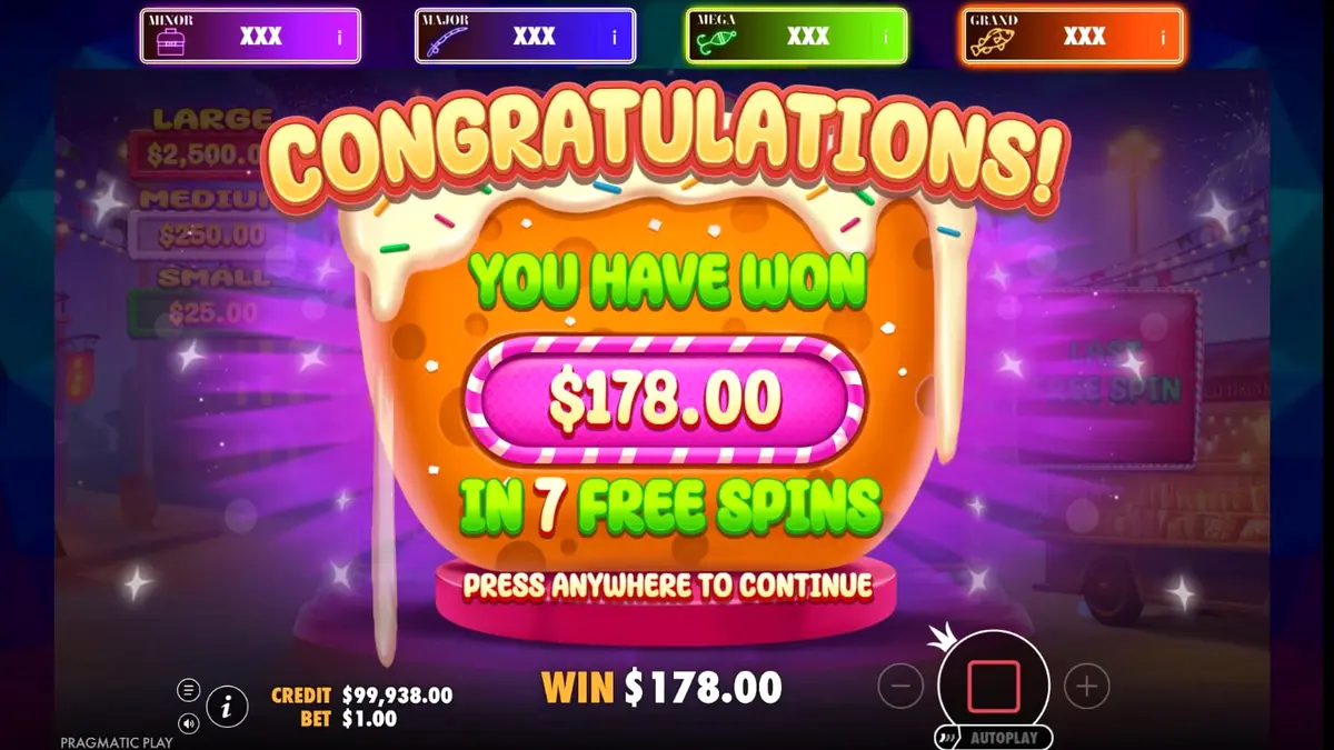 Tampilan visual slot Candy Pop dengan tema permen yang cerah