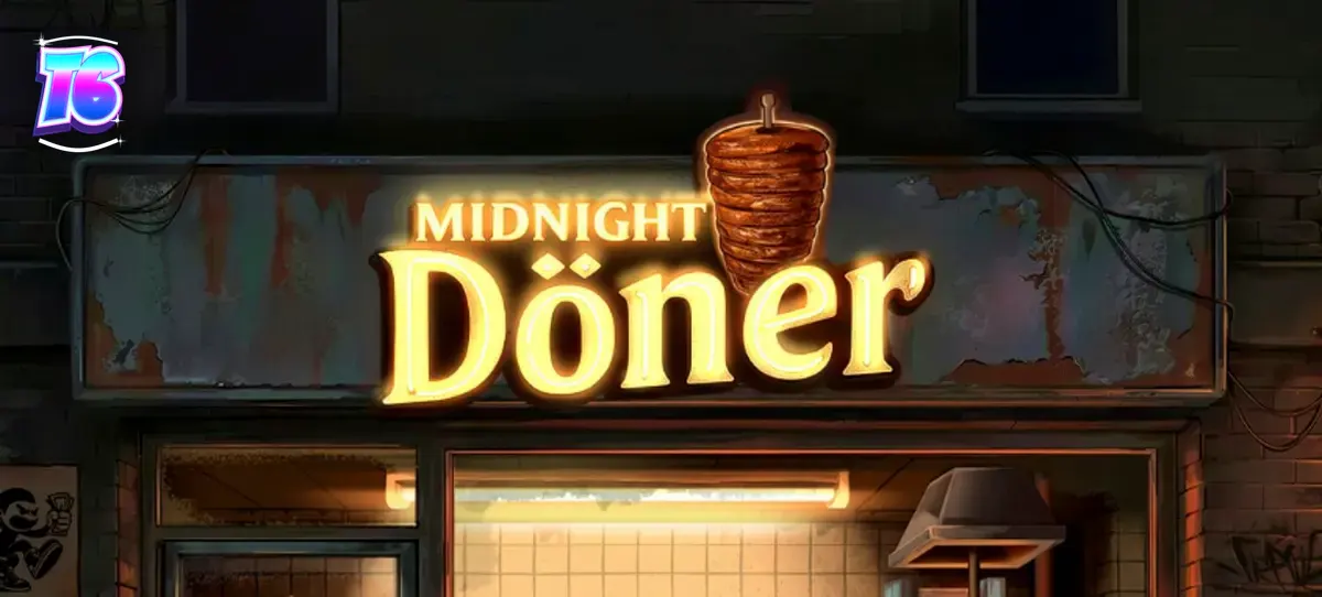 Tampilan visual slot Midnight Doner dengan tema kedai kebab